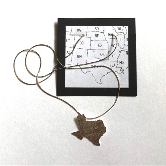 Texas map sterling silver necklace - Picture 6 of 6